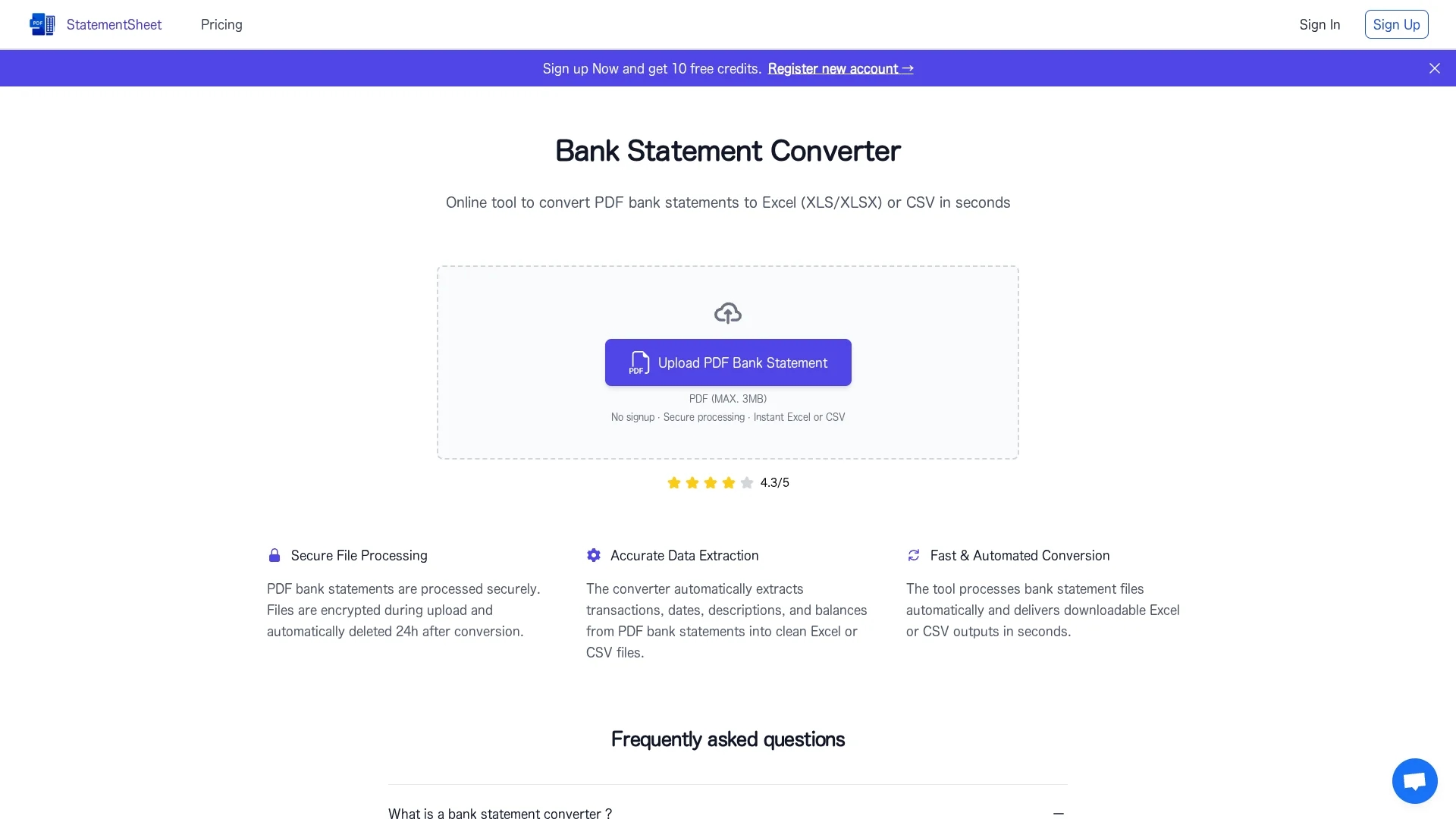 statementsheet homepage