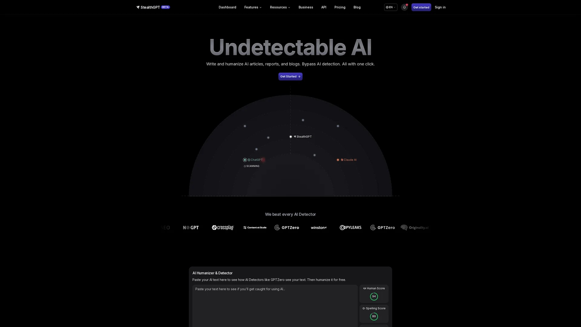 stealthgpt homepage
