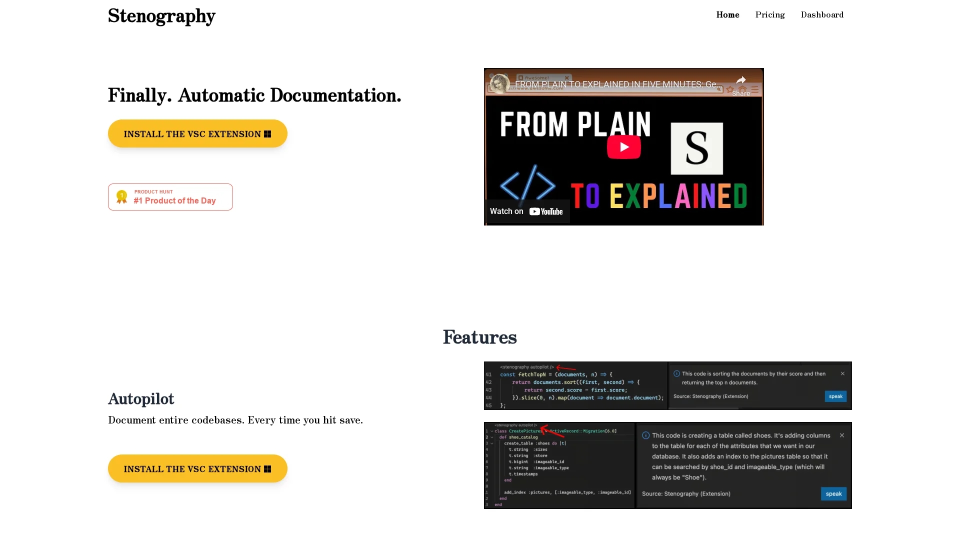 stenography homepage