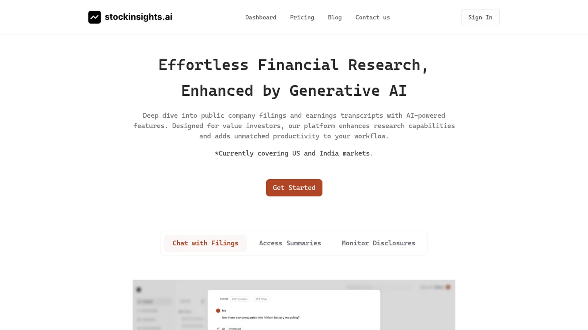 stockinsights-ai homepage