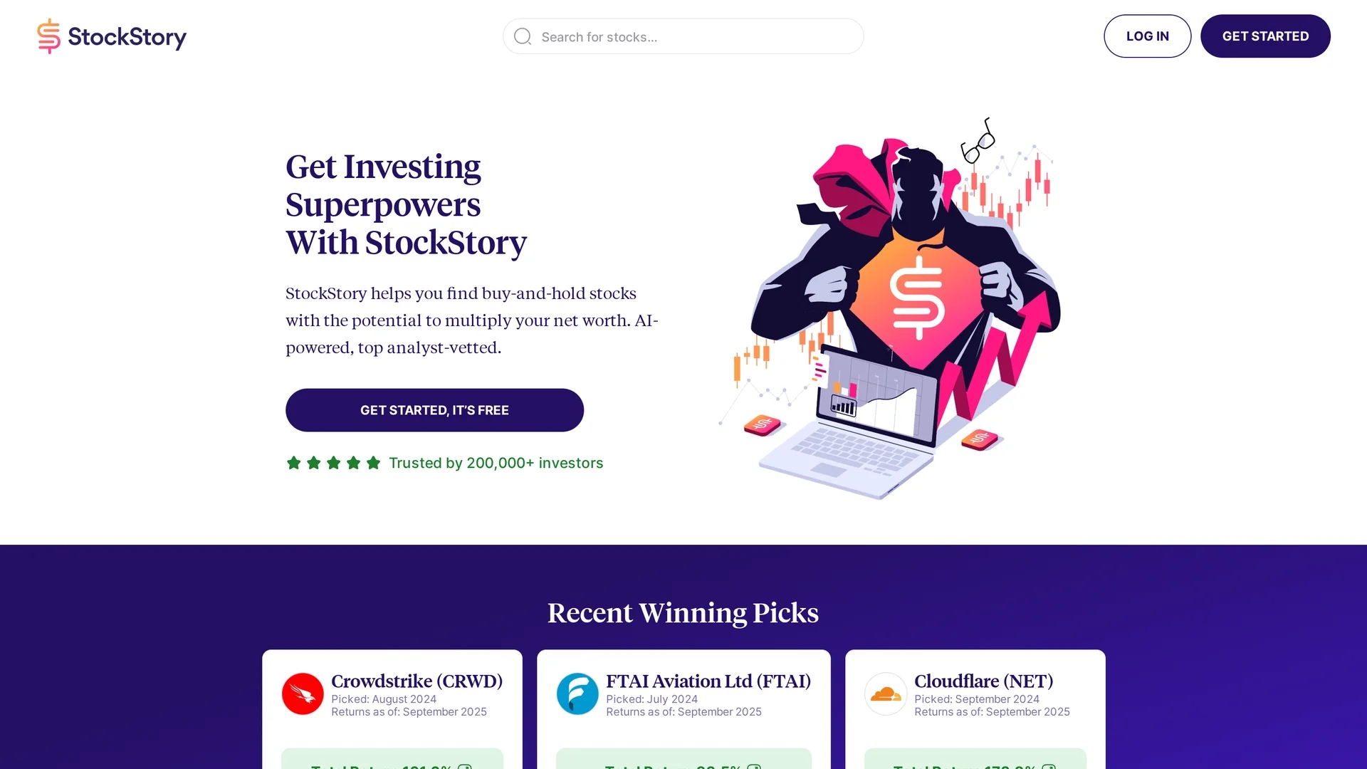 stockstory homepage
