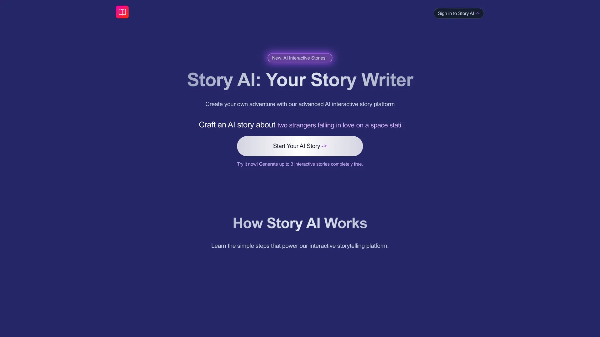 storyai-cc homepage
