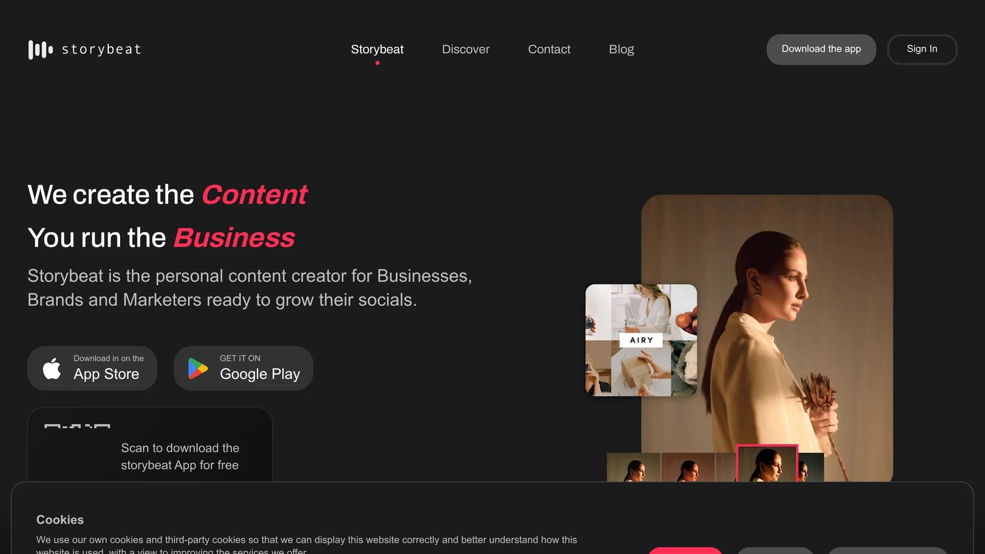 storybeat homepage