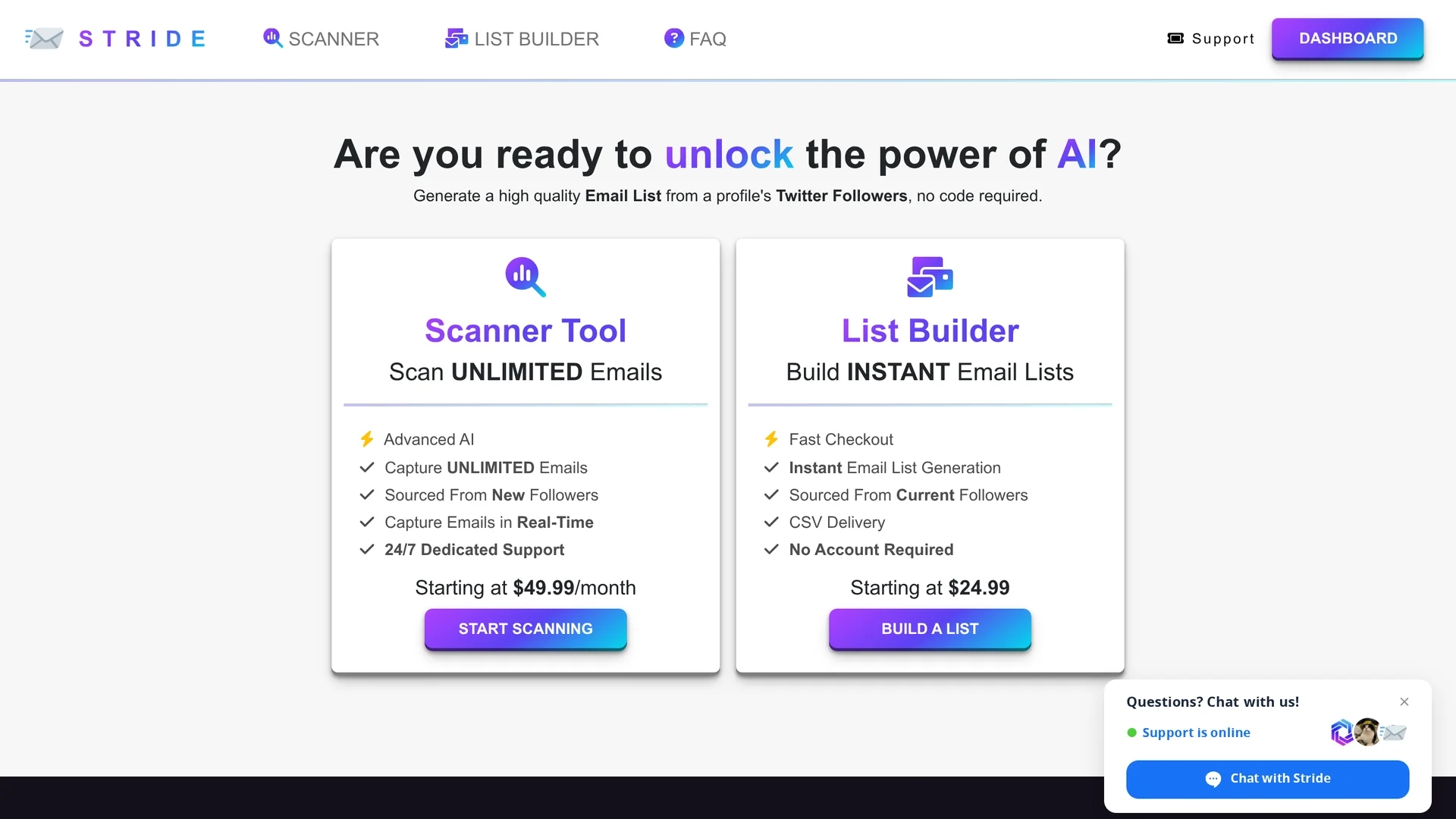stride homepage