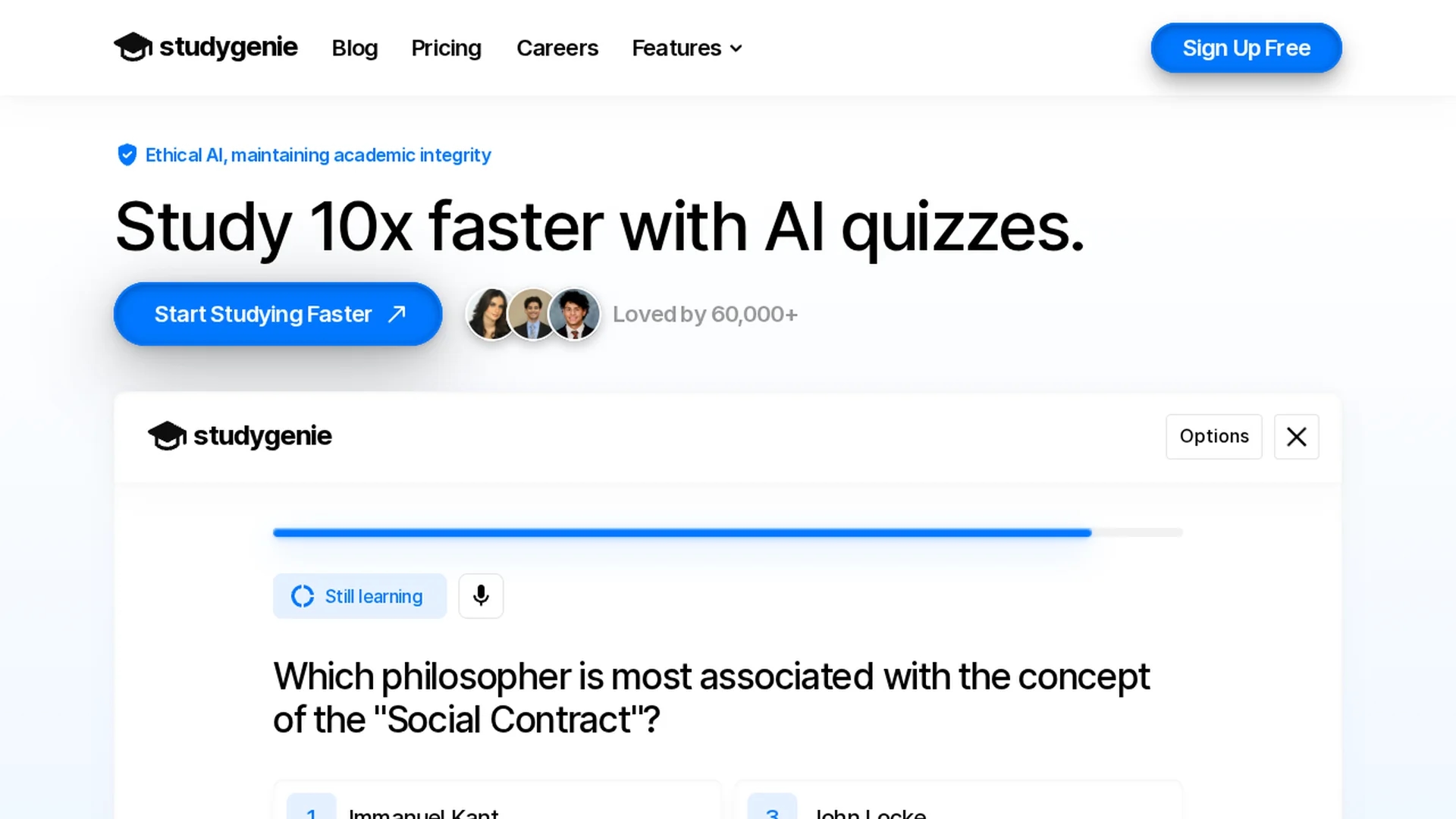 studygenie homepage