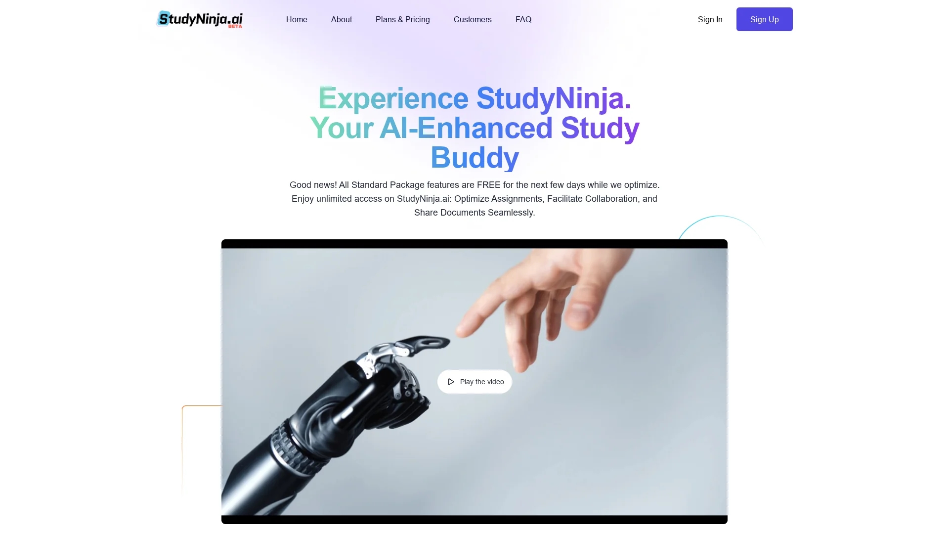 studyninja-ai homepage