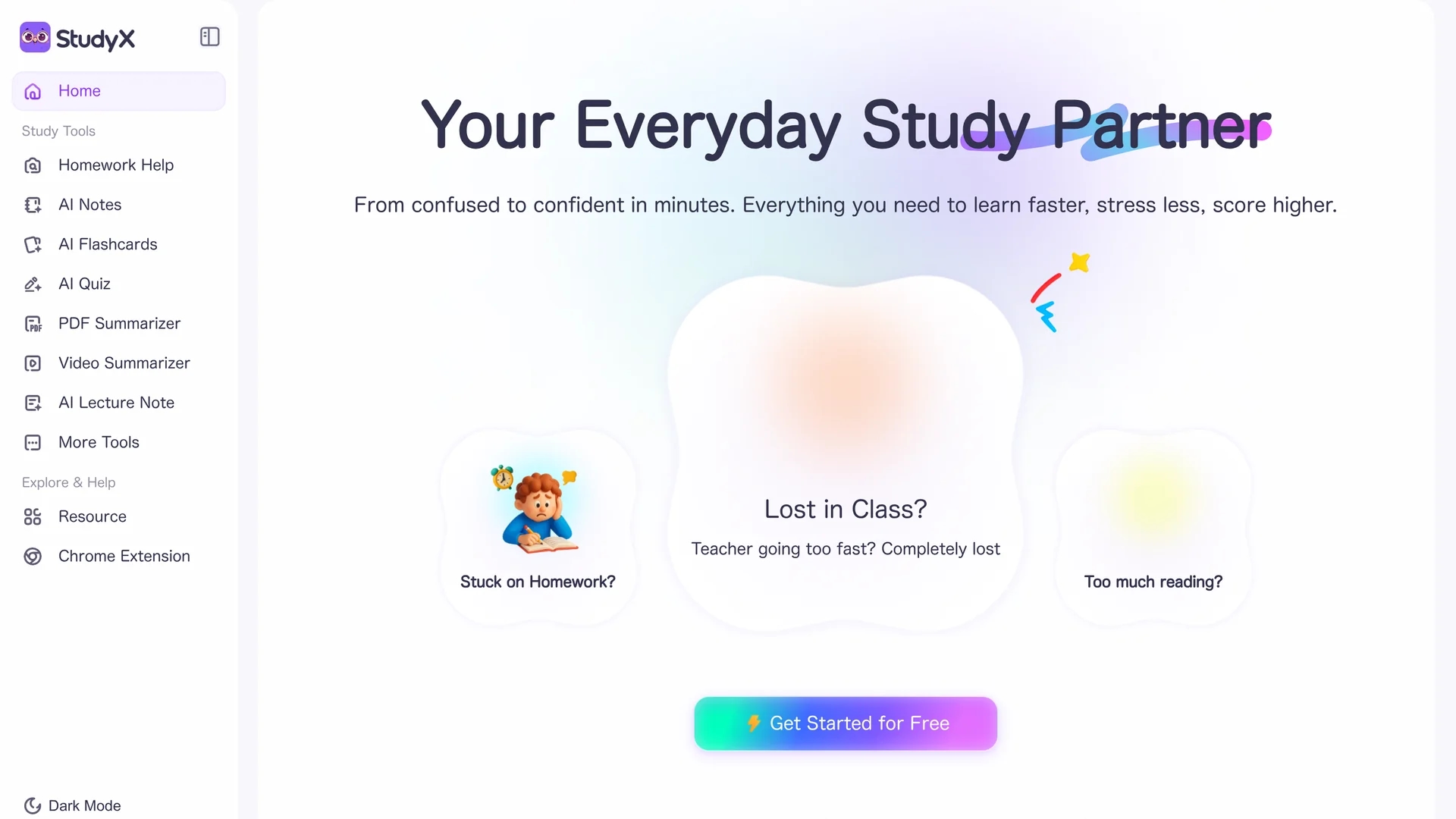 studyx-ai homepage
