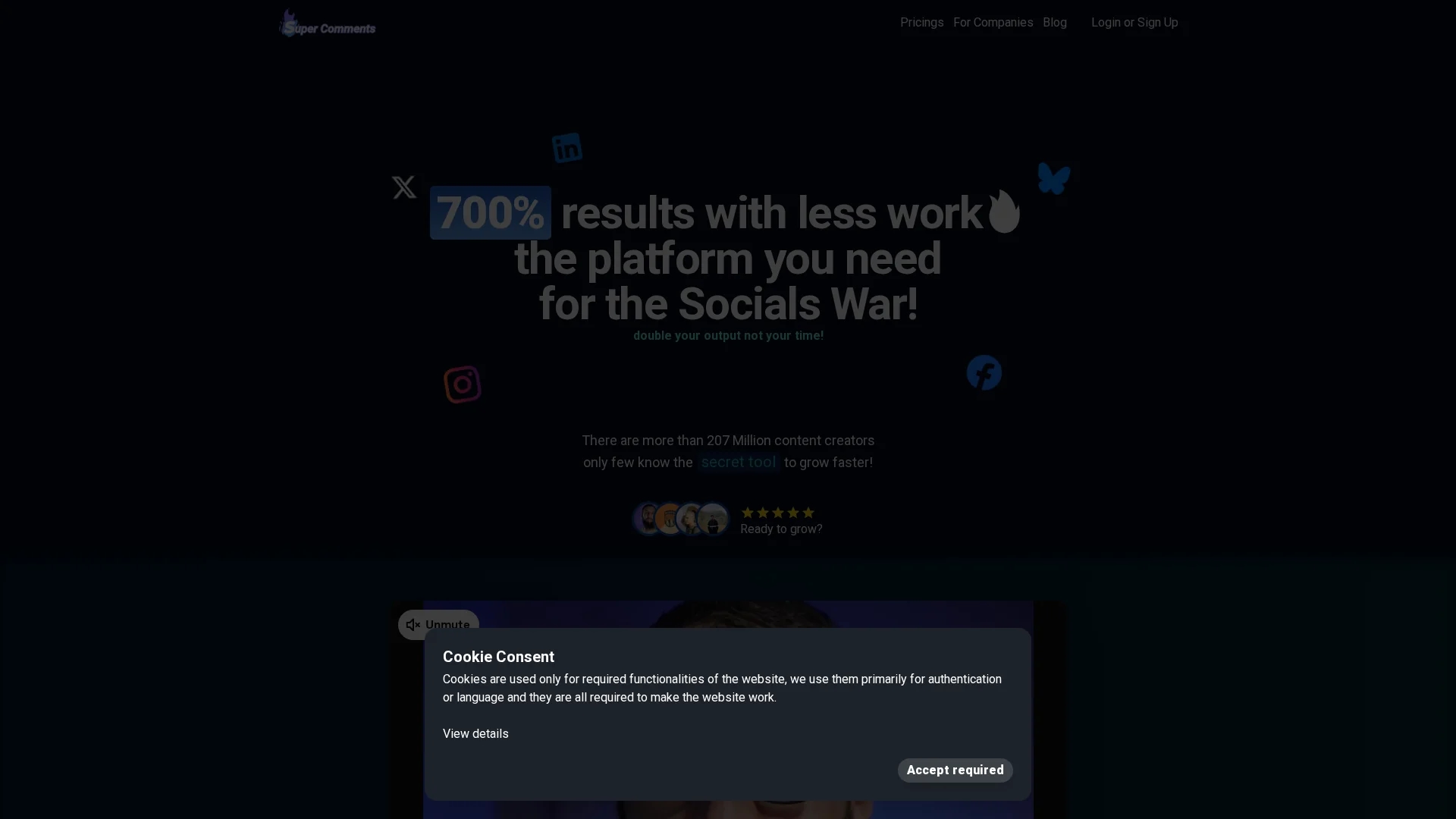 super-comments-ai homepage
