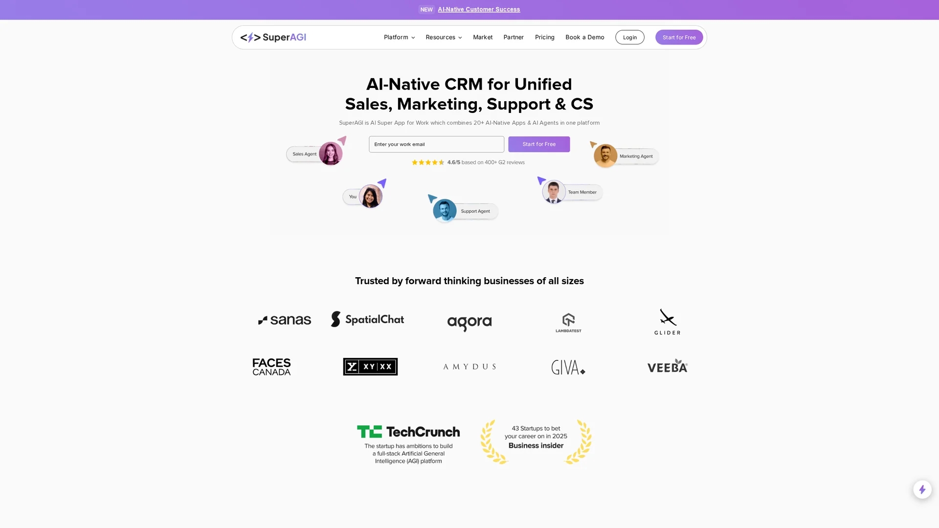 superagi-cloud homepage