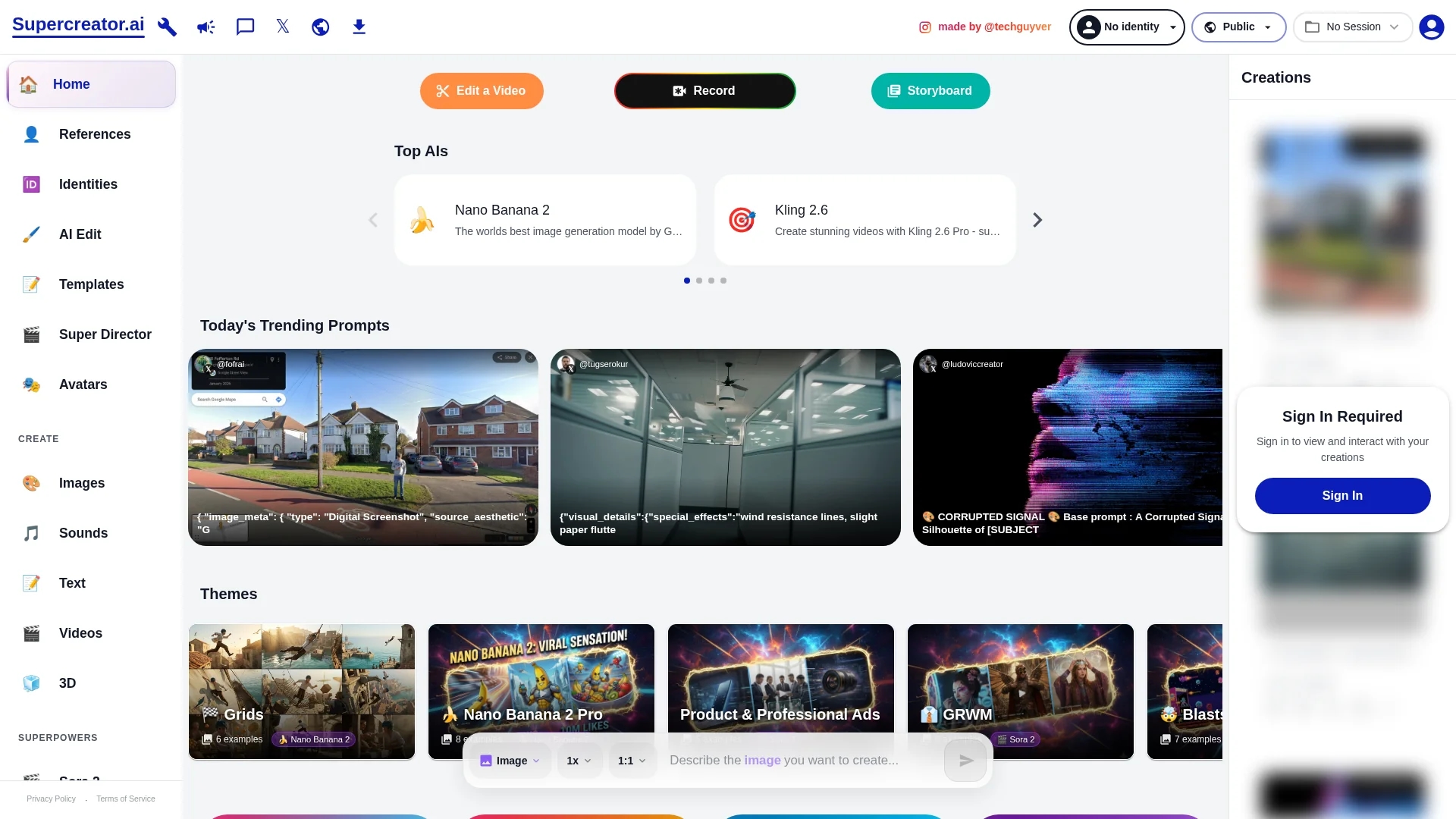 supercreator homepage