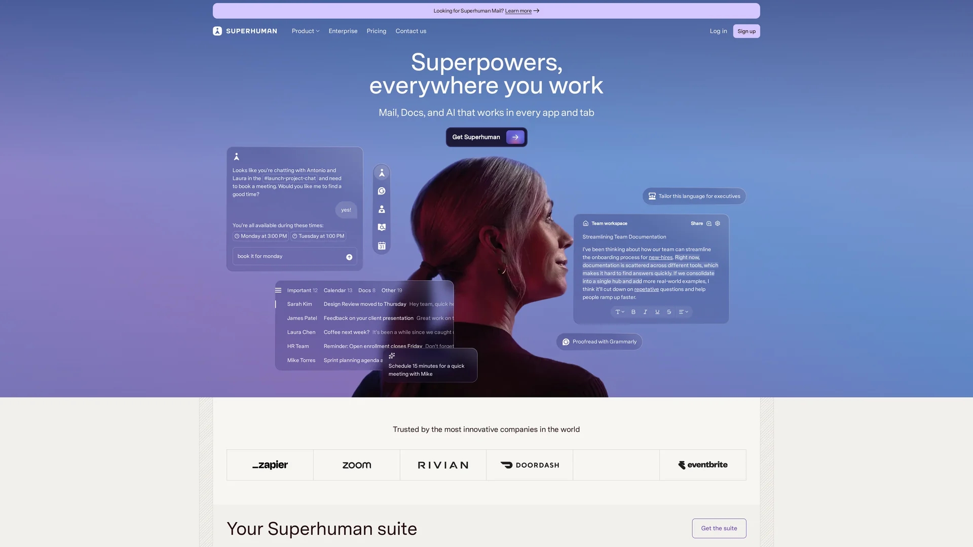 superhuman homepage