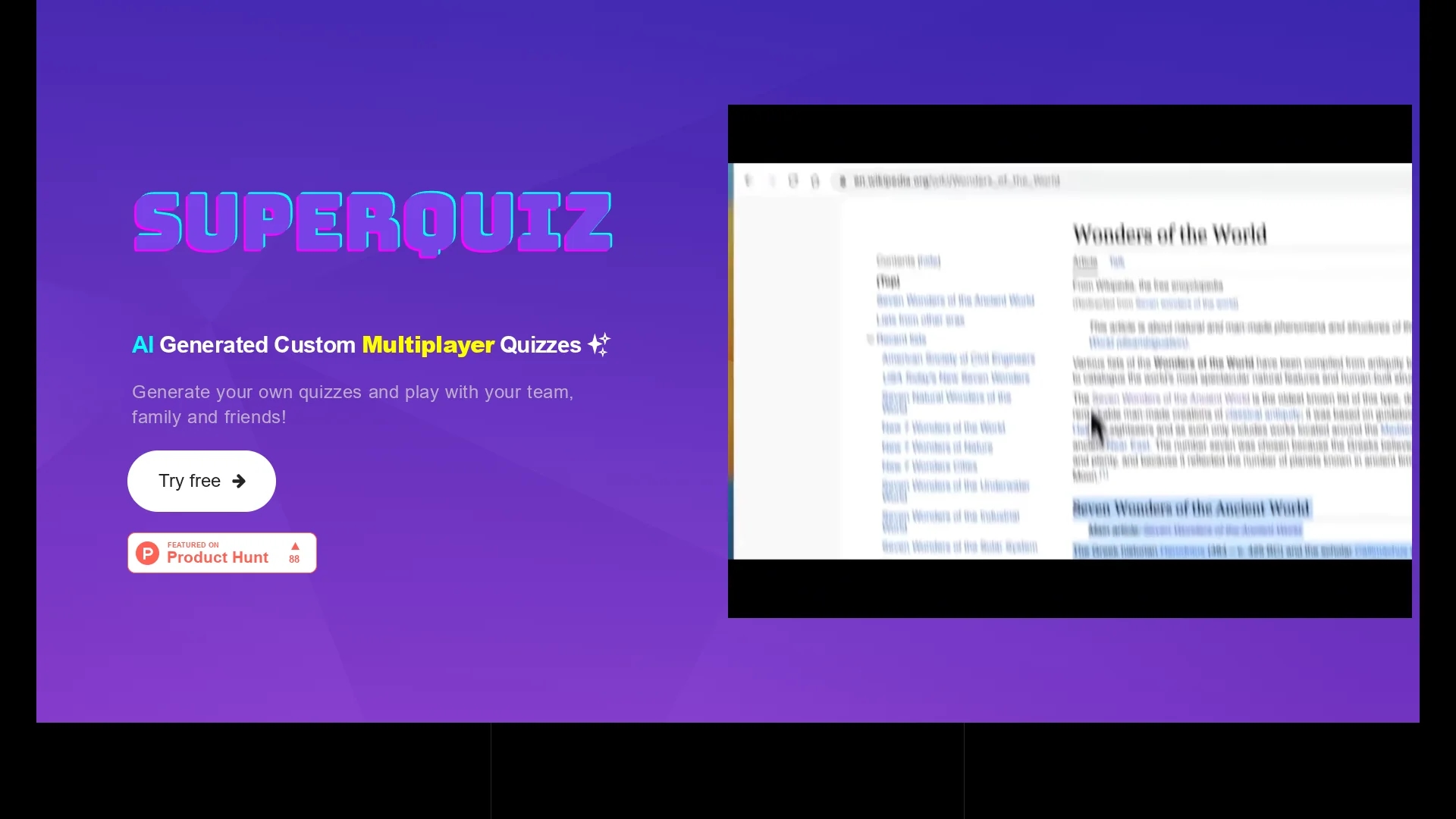 superquiz homepage