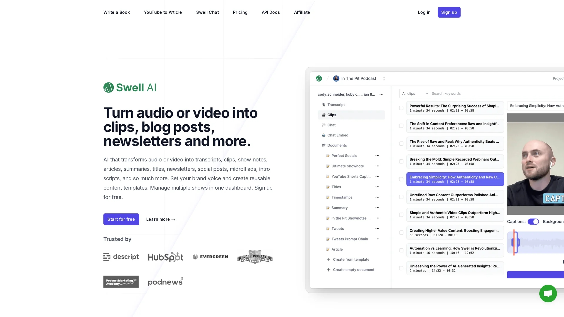 swell-ai homepage