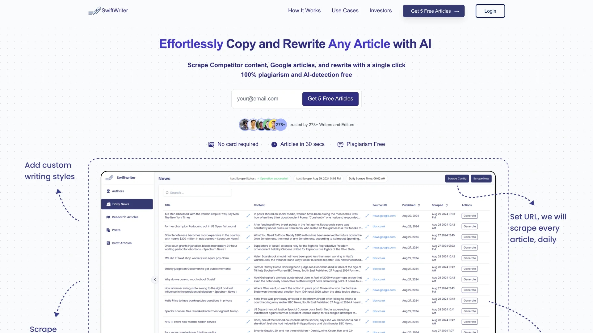 swiftwriter homepage