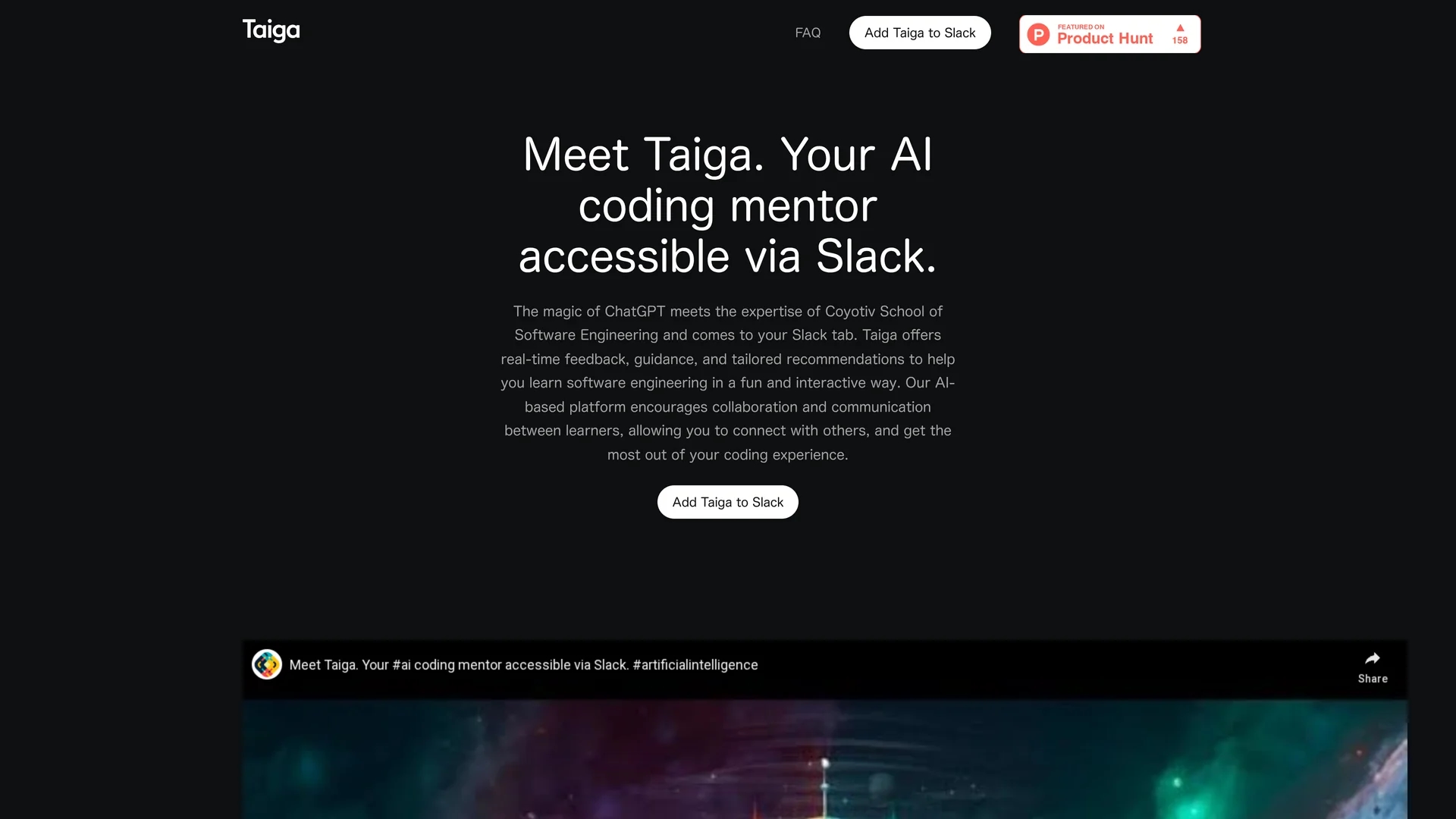 taiga homepage