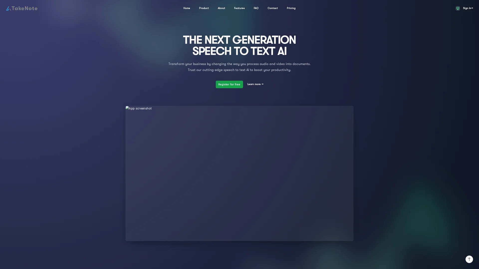 takenote homepage