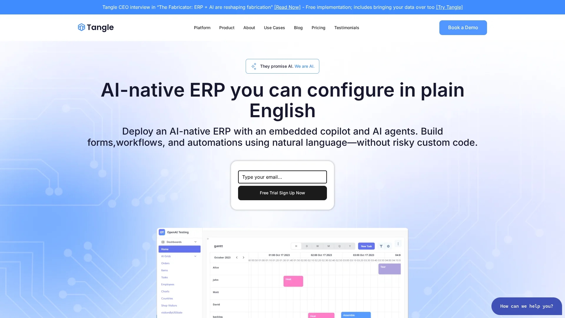 tangle-io homepage