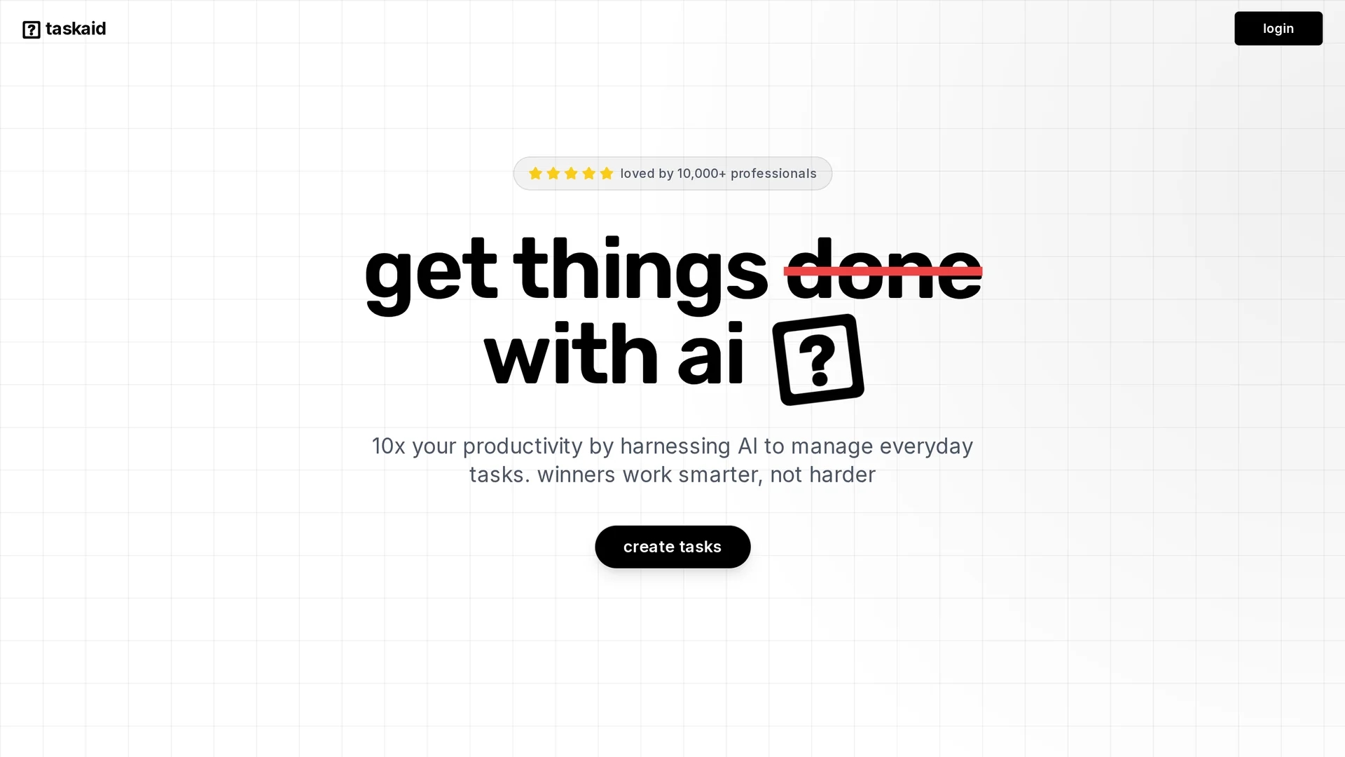 taskaid-ai homepage