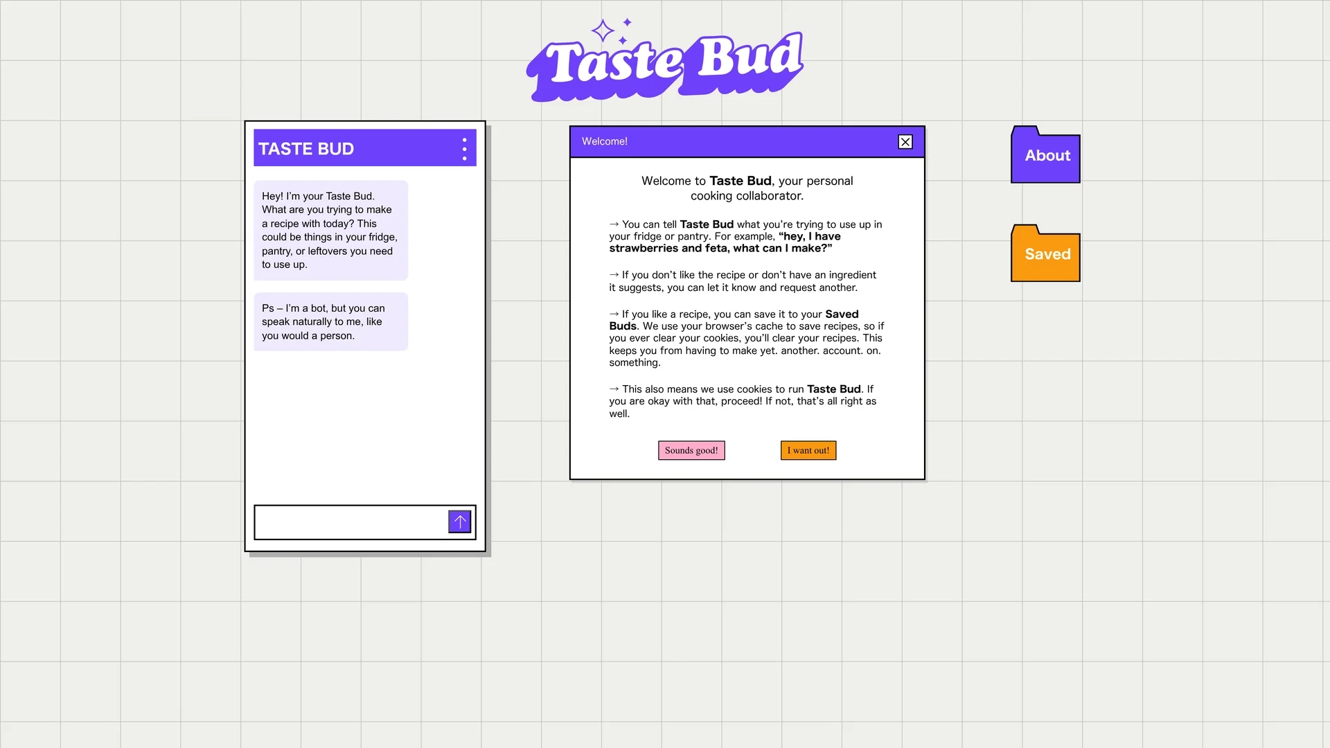 taste-bud homepage