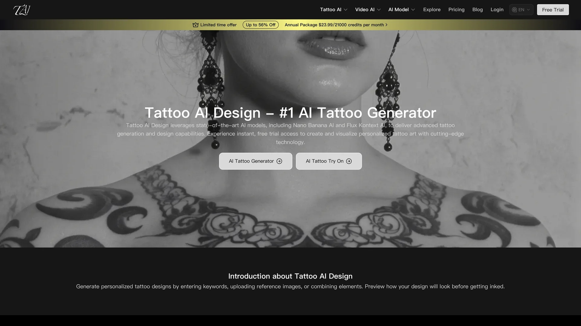 tattoo-ai-design homepage