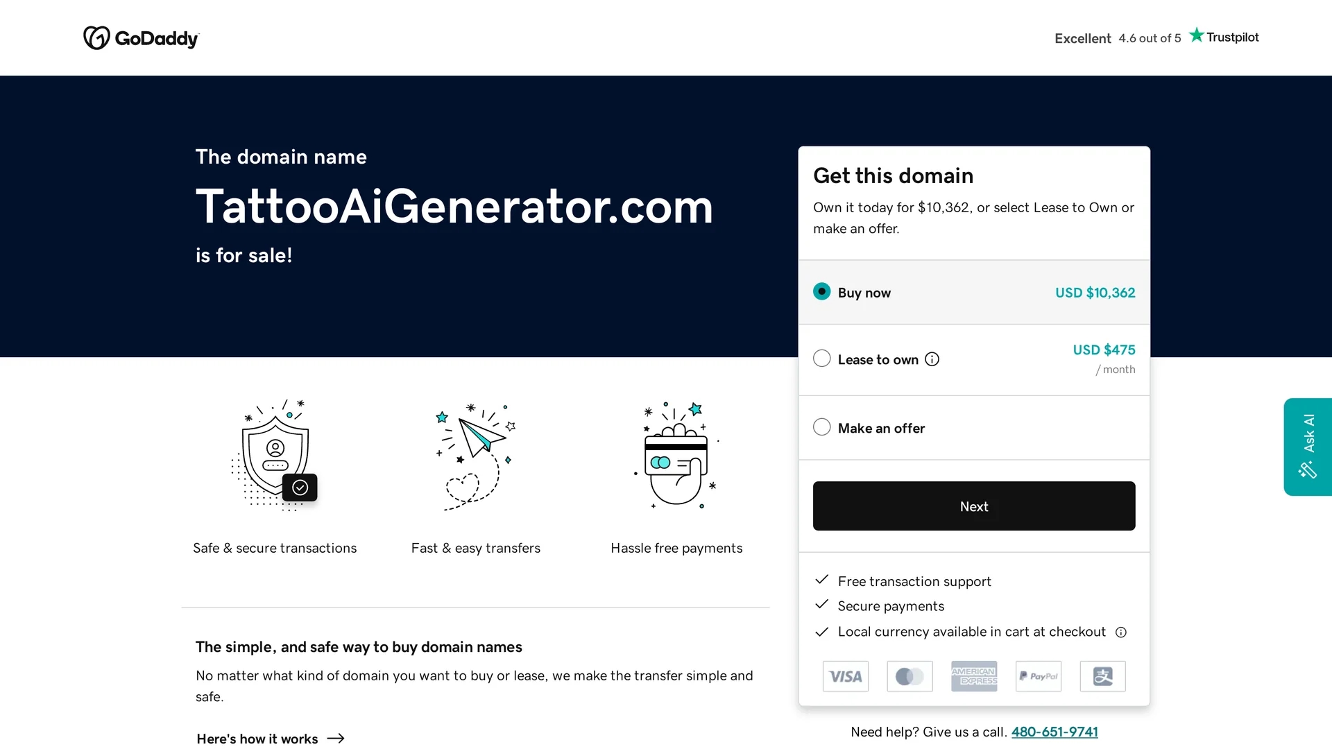 tattoo-ai-generator homepage