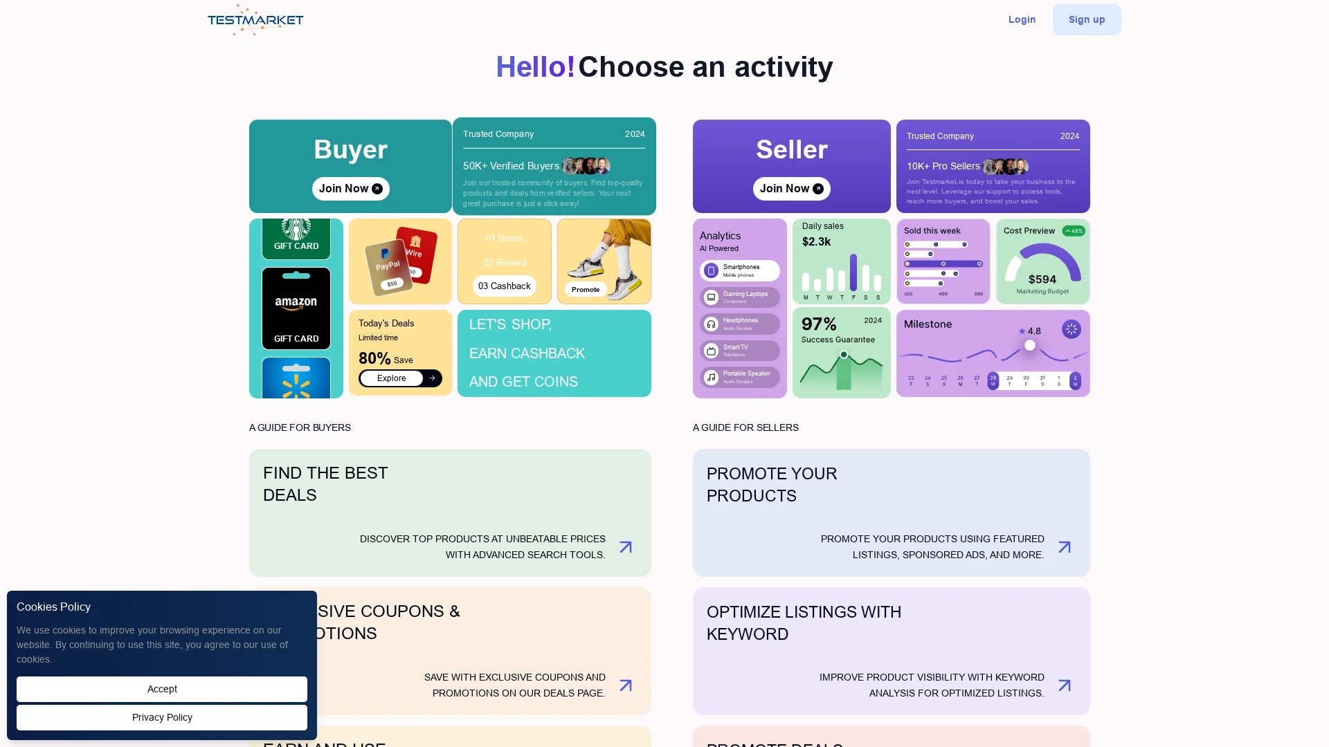 testmarket-analytics-inc homepage
