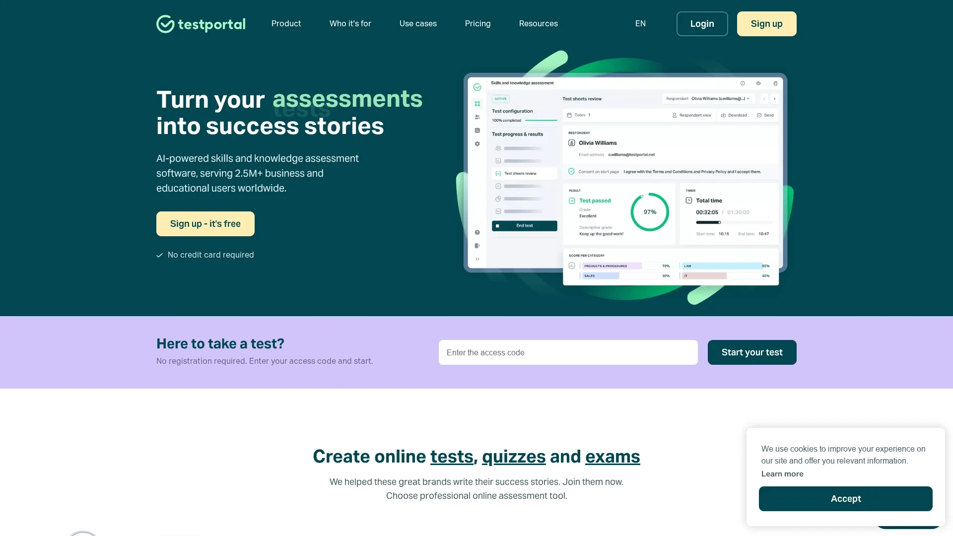 testportal-net homepage