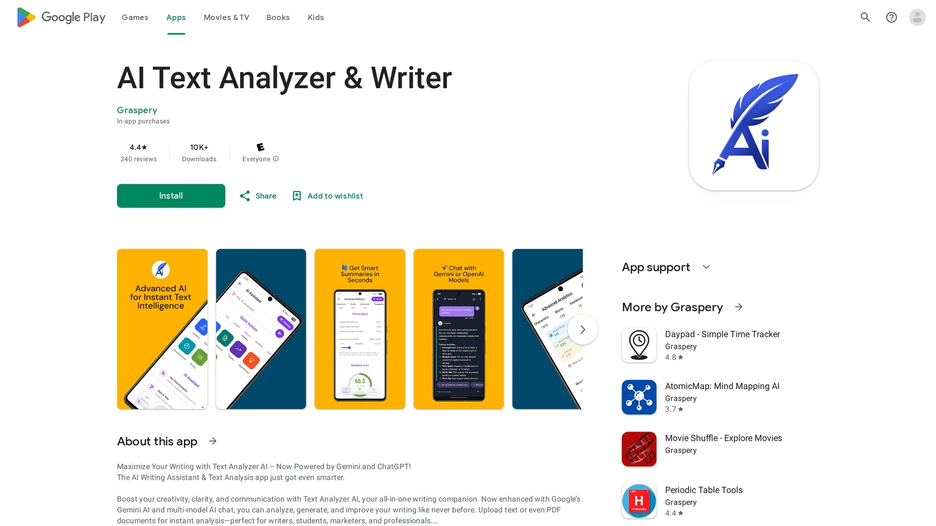 text-analyzer homepage