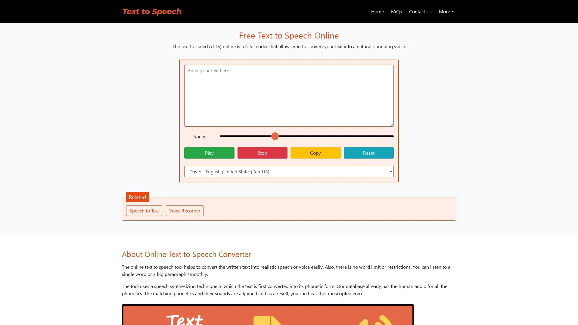 text-speech-net homepage
