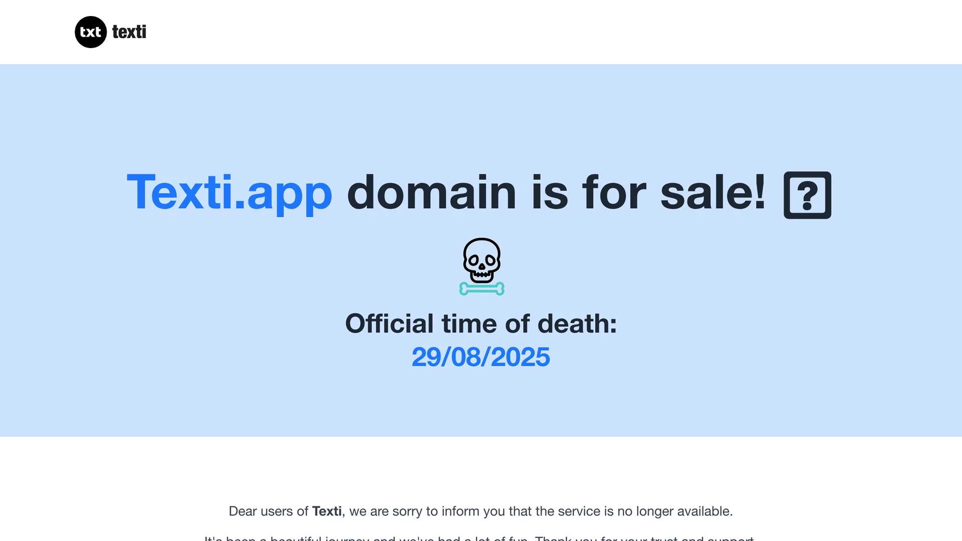 texti homepage