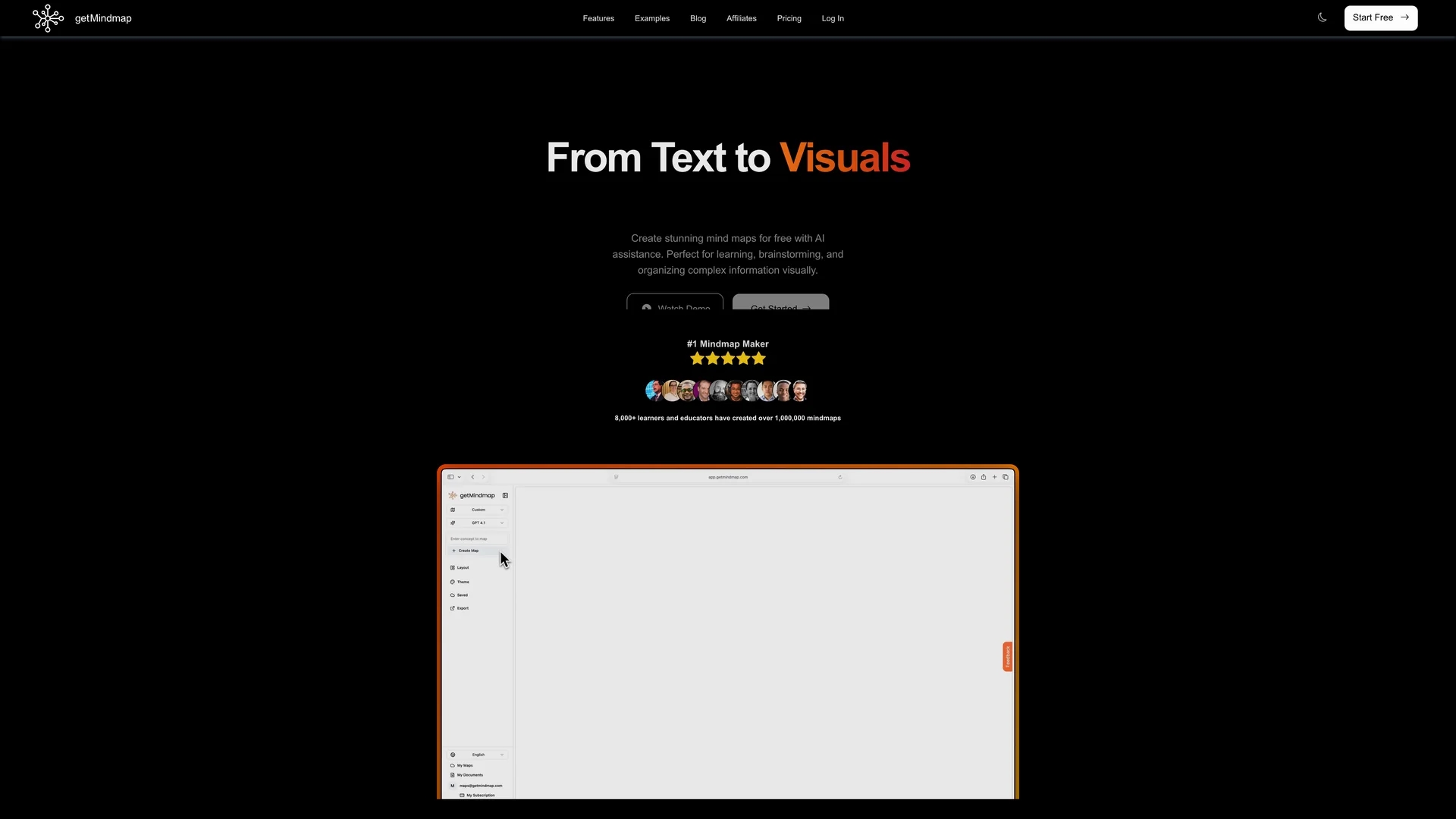 the-visualizer homepage