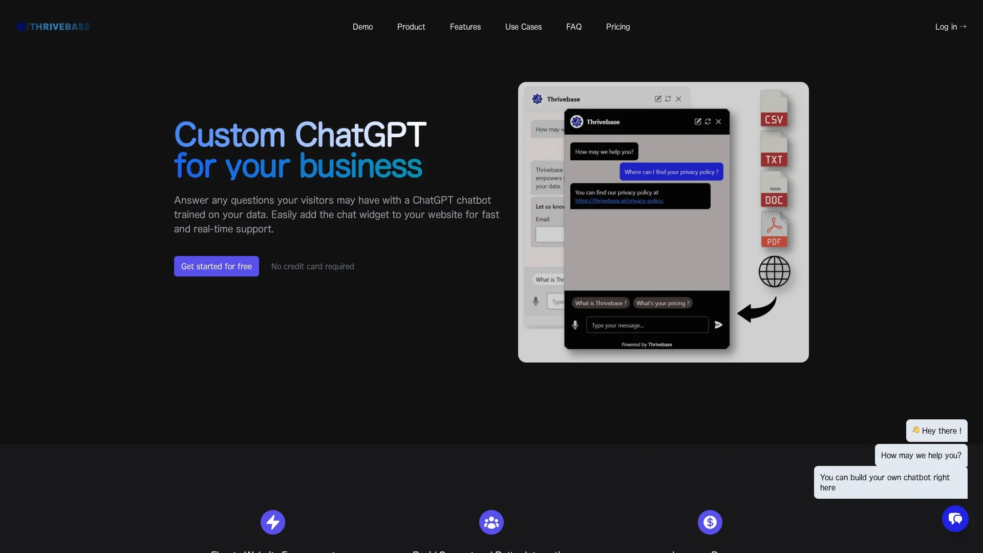 thrivebase homepage