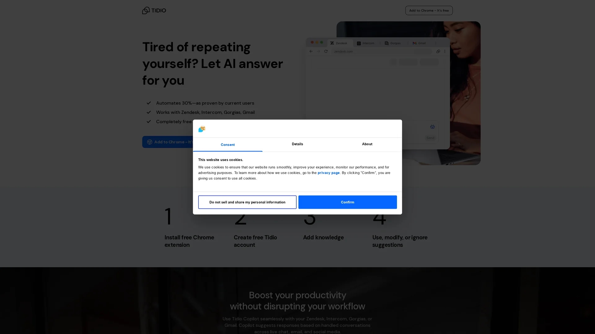 tidio-copilot homepage