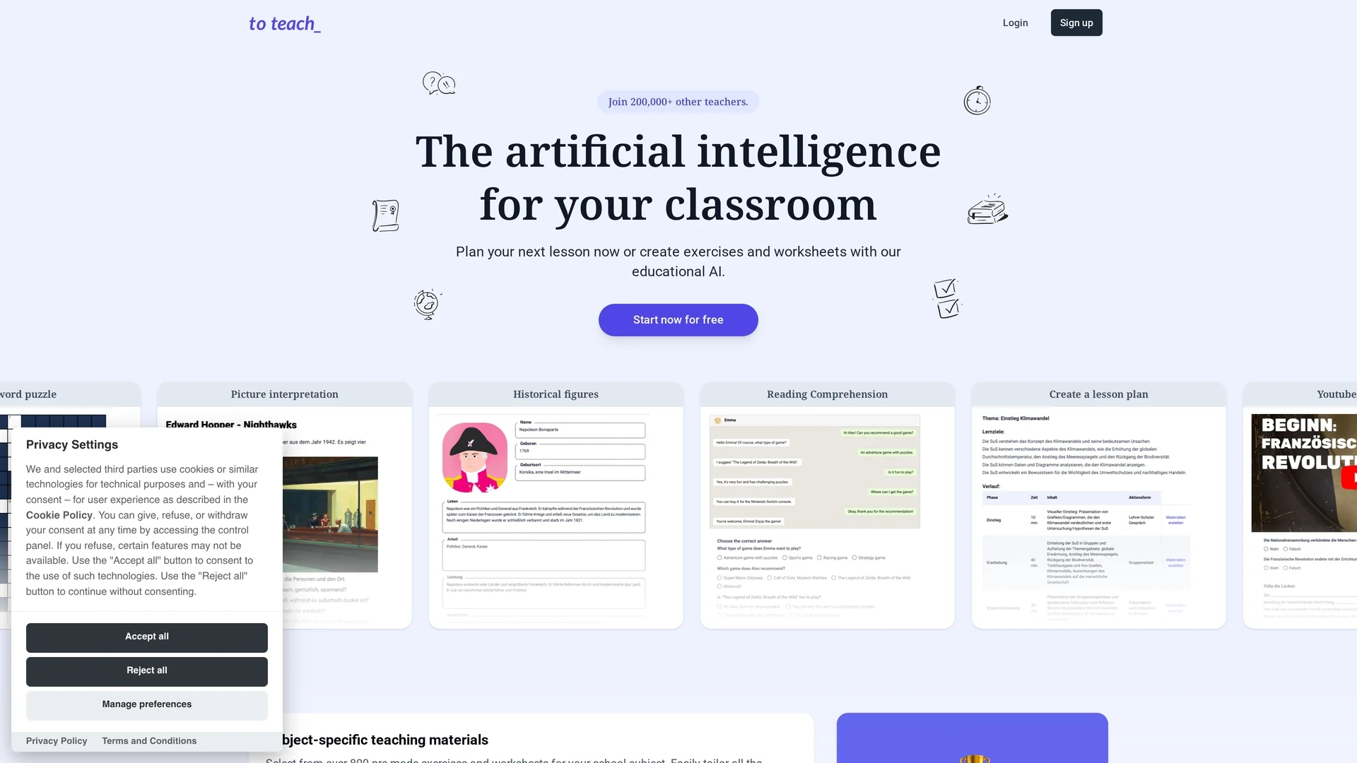 to-teach-ai homepage