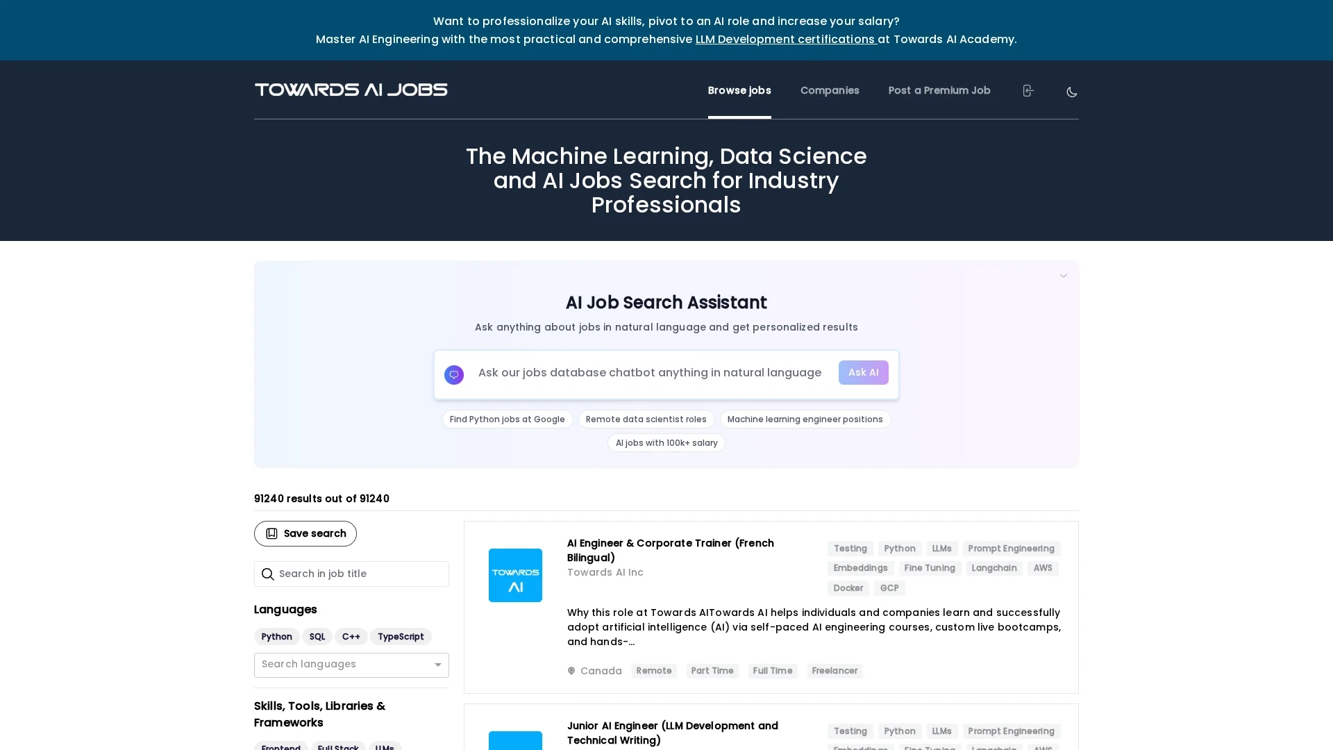 towards-ai-jobs homepage