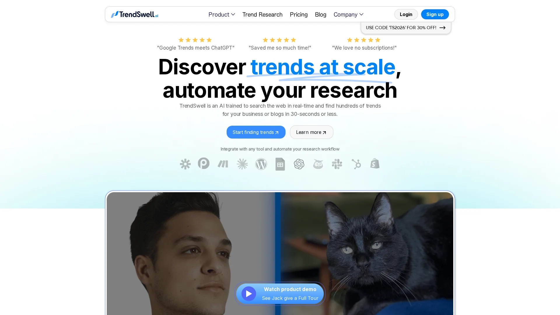 trendswell homepage