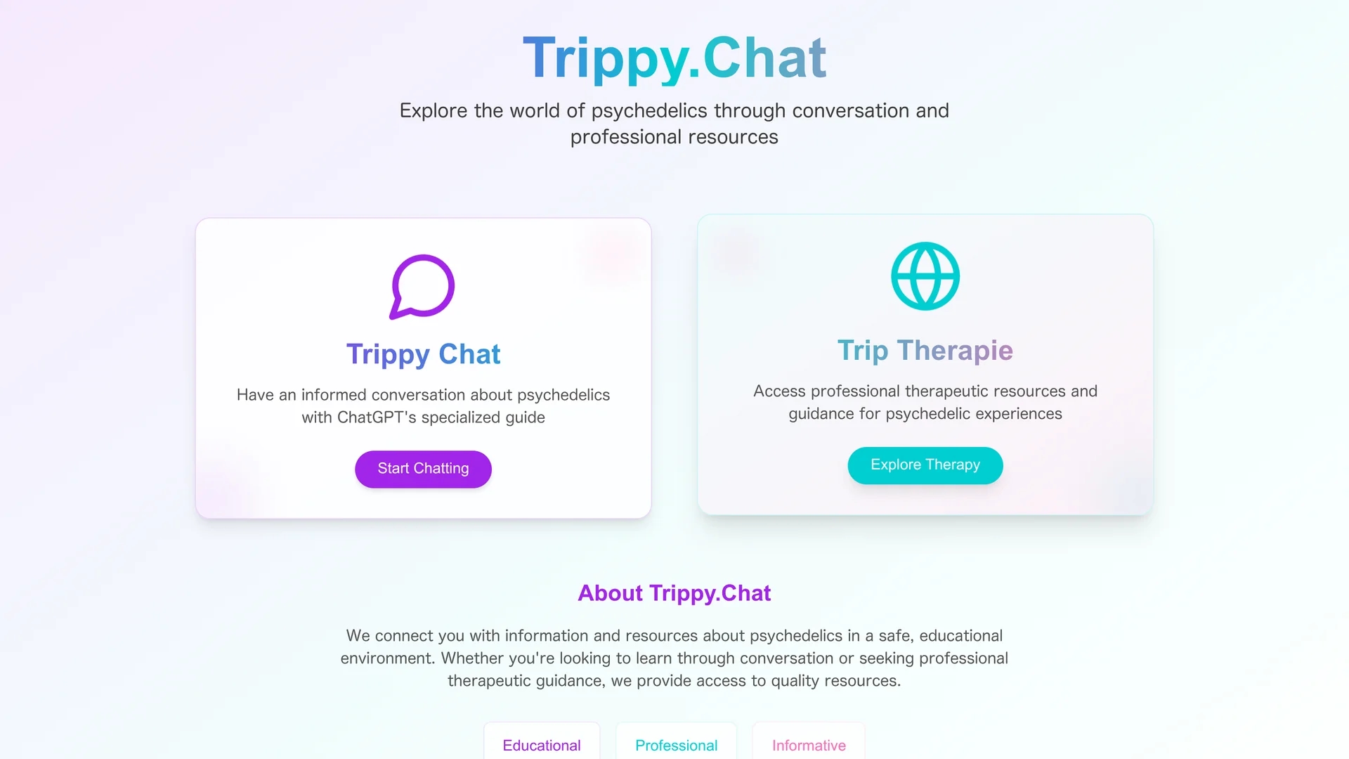 trippy-chat homepage