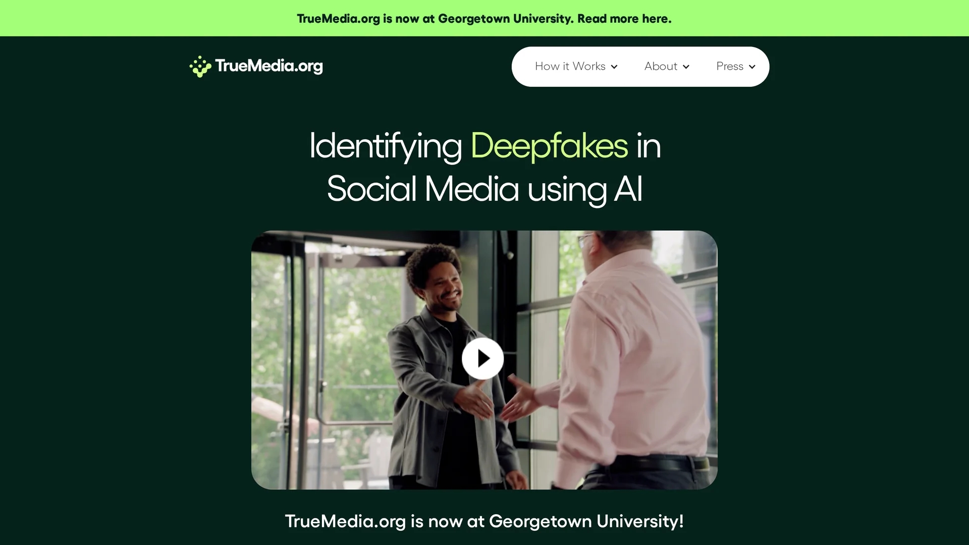 truemedia homepage
