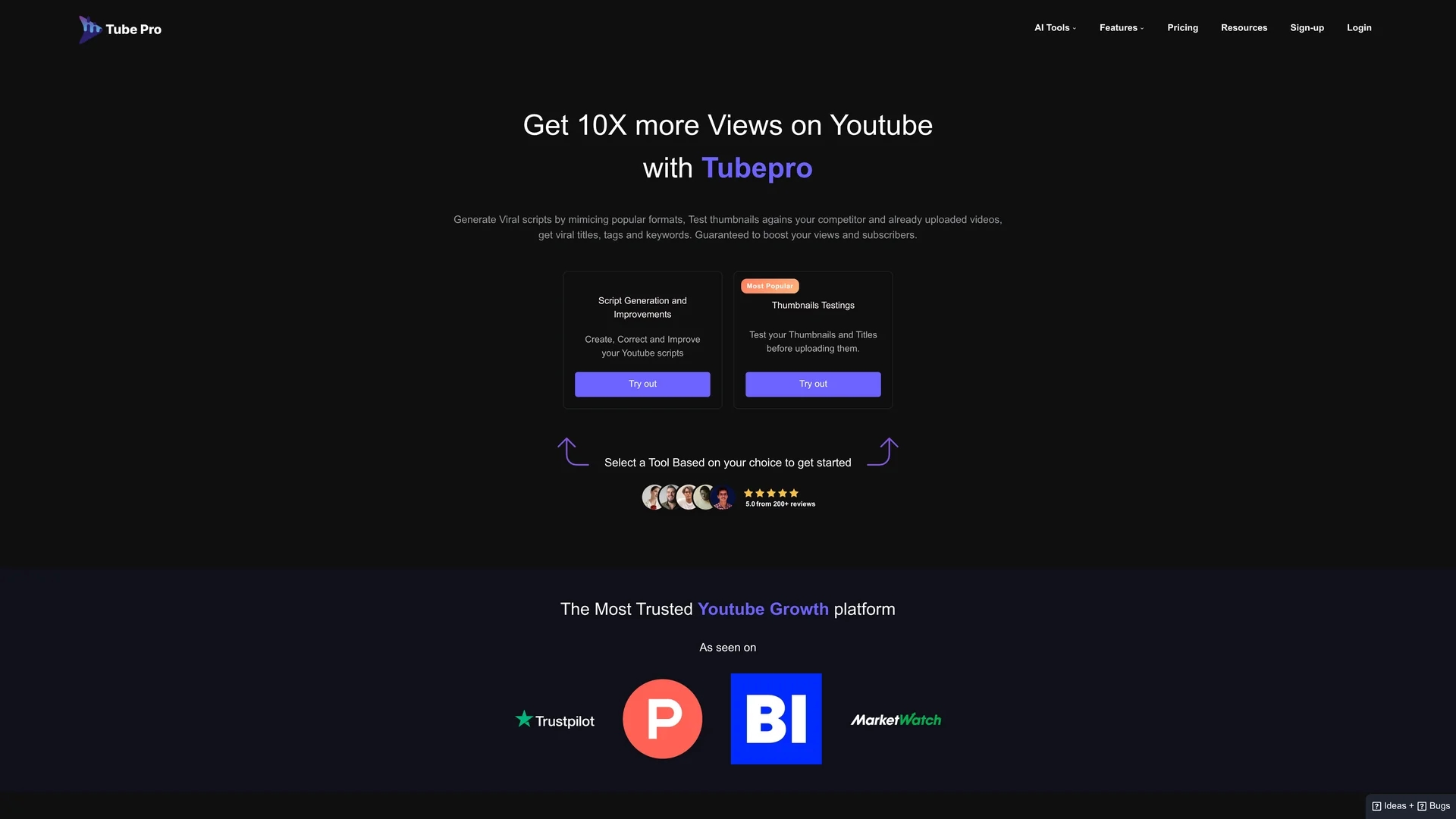 tubepro homepage