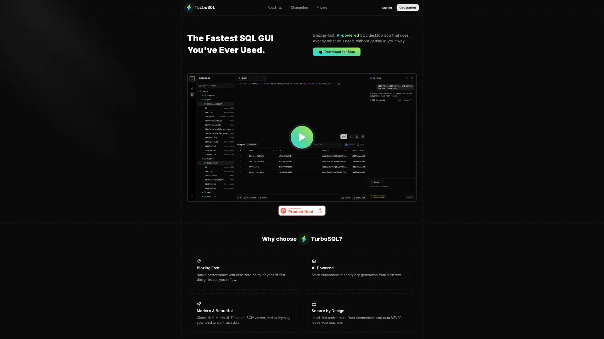turbosql homepage
