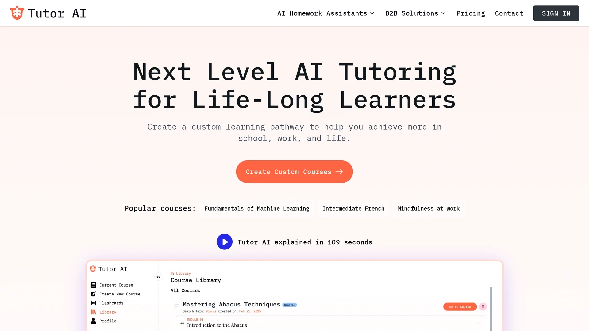 tutorai homepage