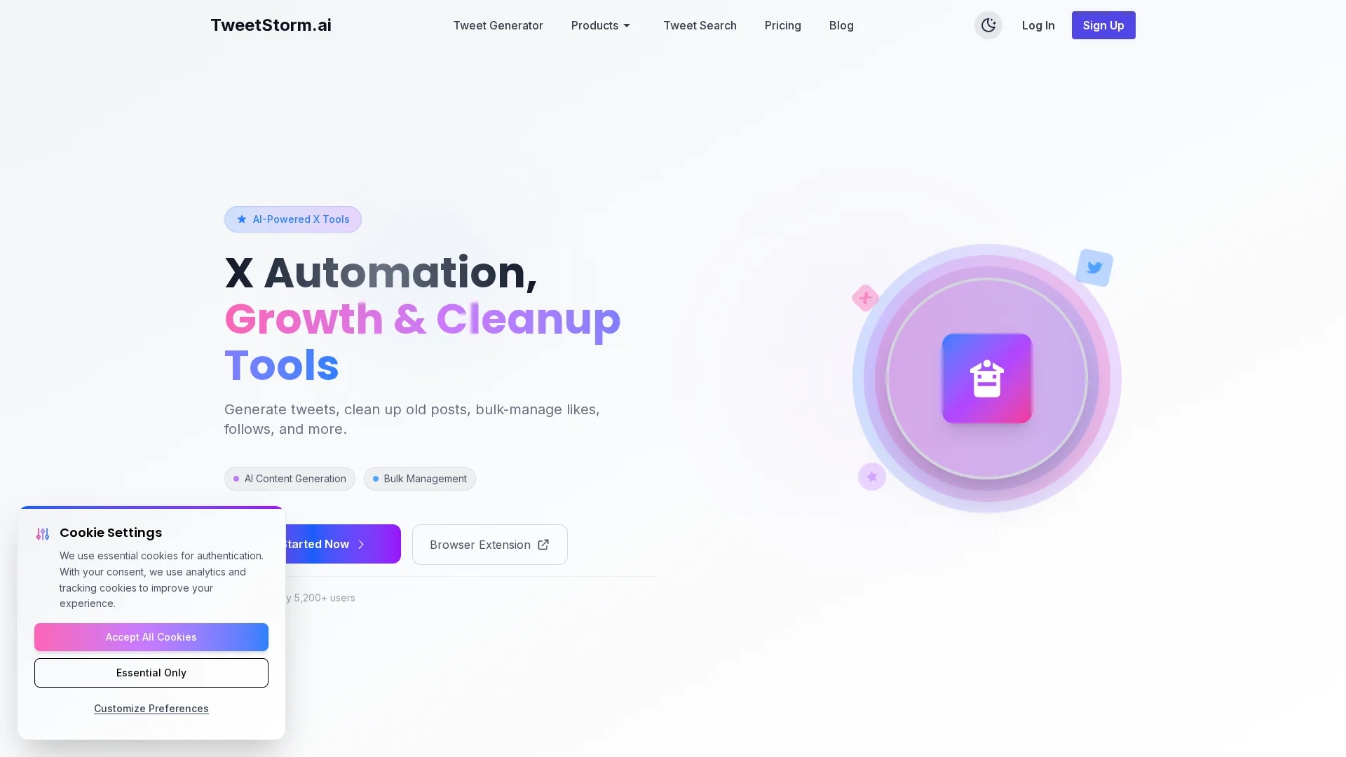 tweetstorm-ai homepage
