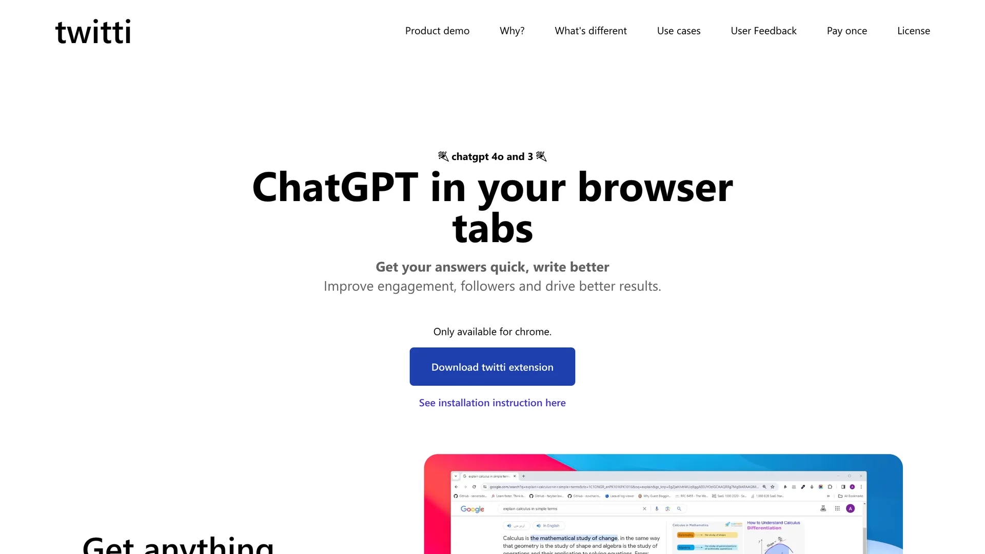 twitti homepage