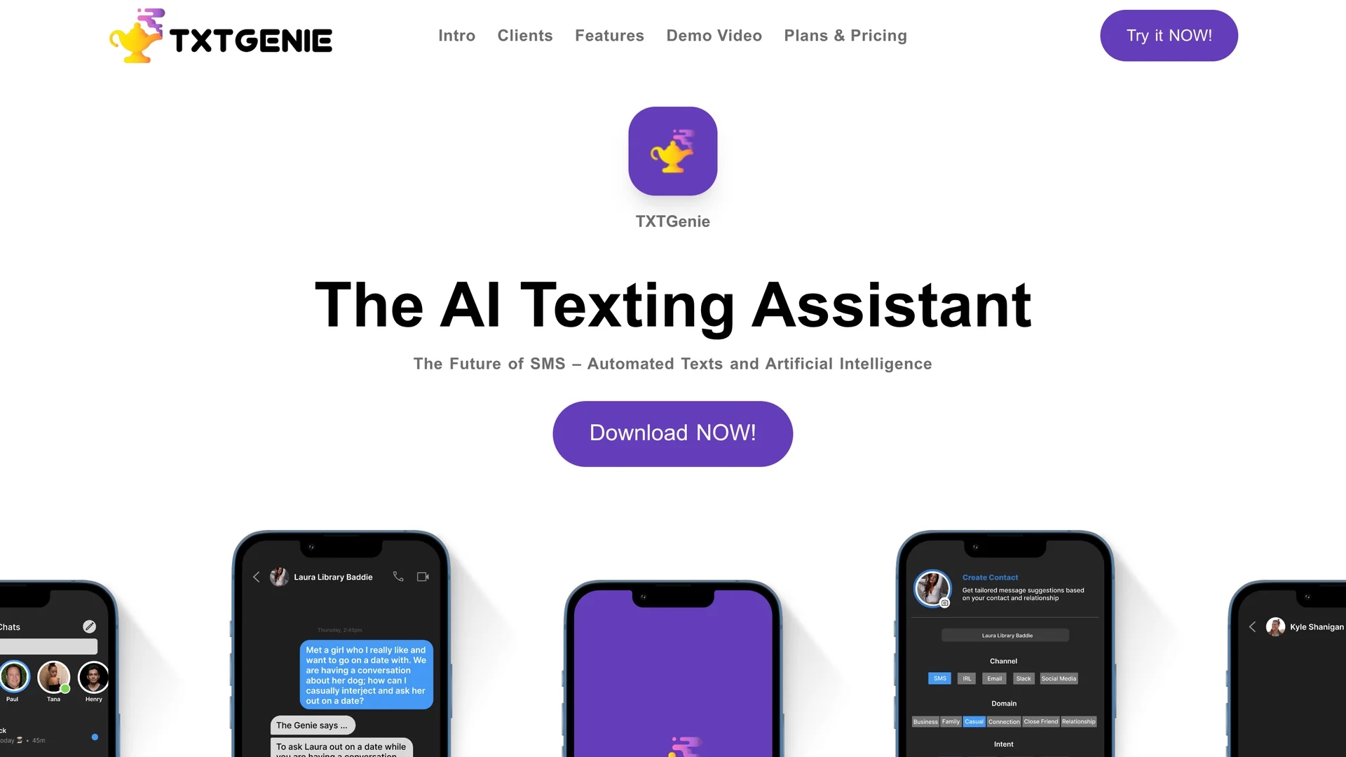 txtgenie homepage