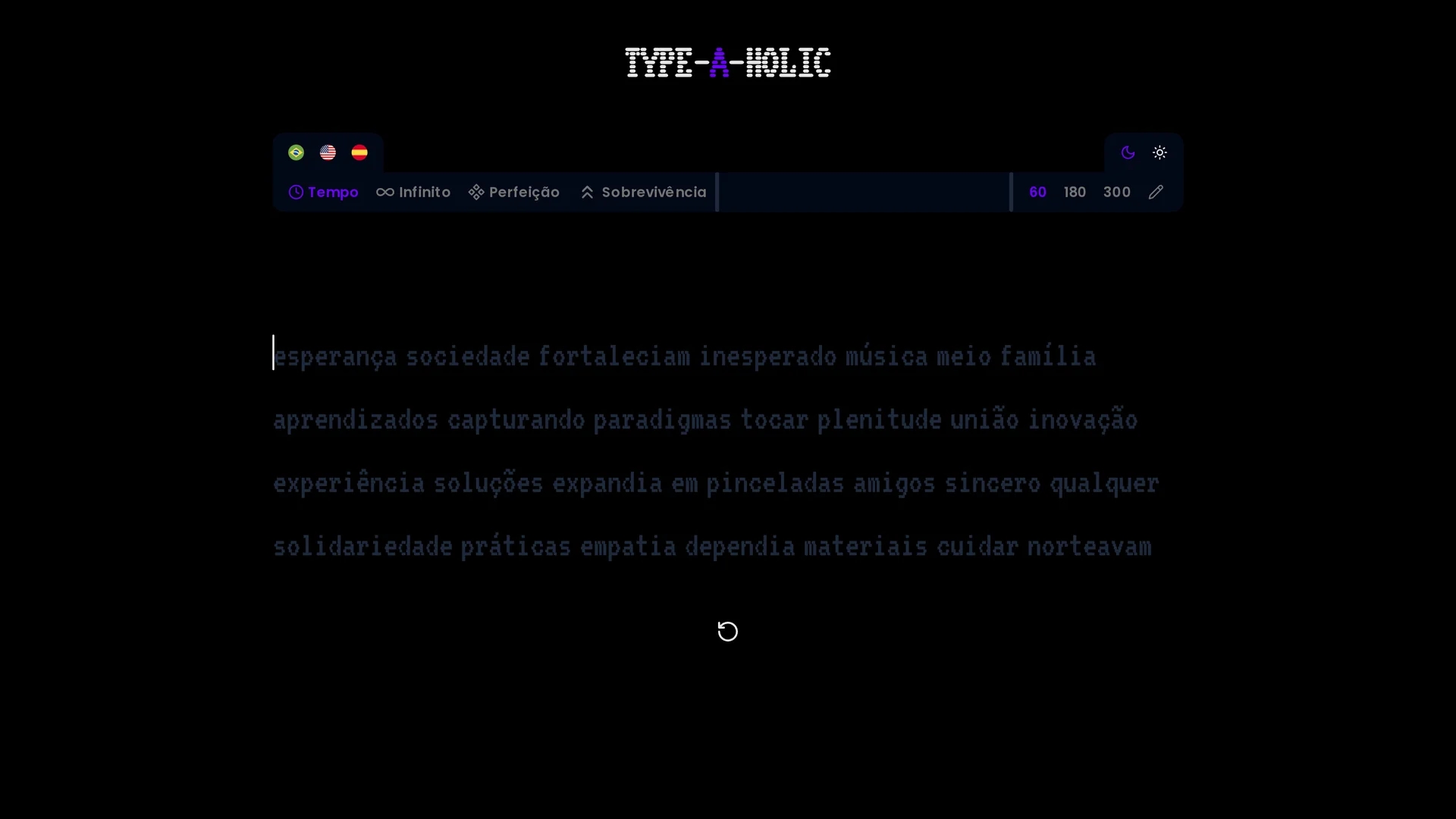 type-a-holic homepage