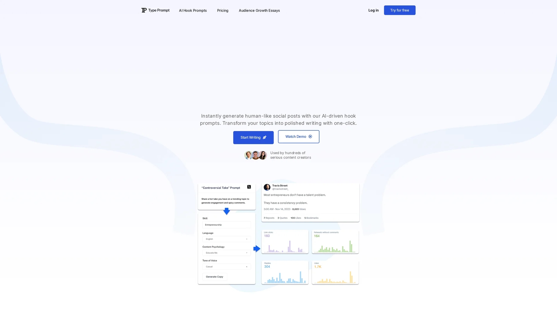 typeprompt homepage