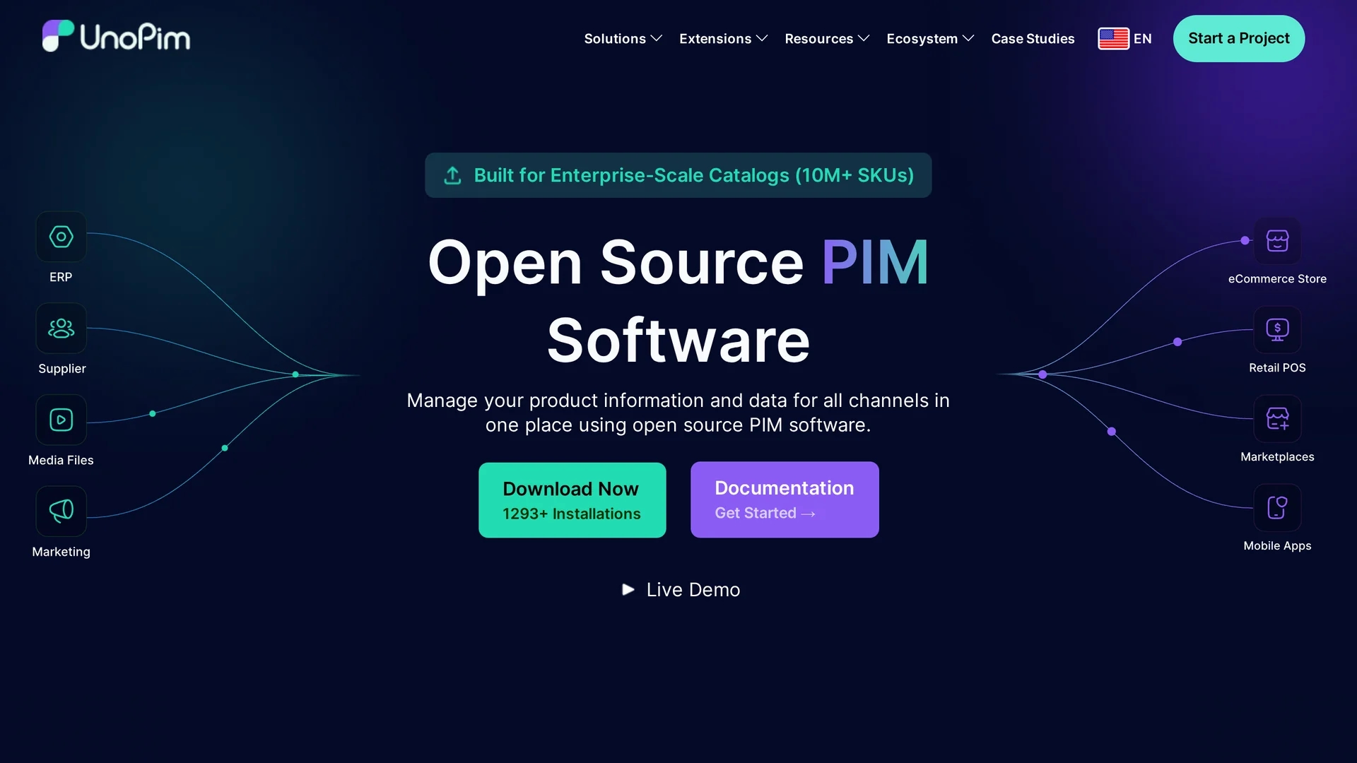 unopim homepage