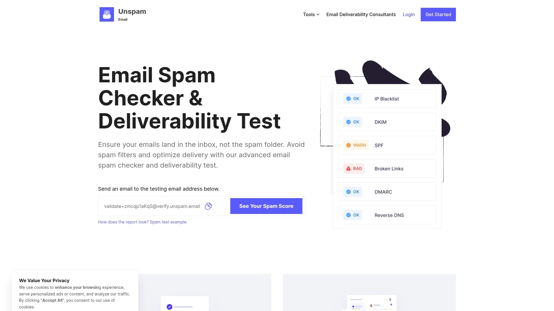 unspam-ai homepage