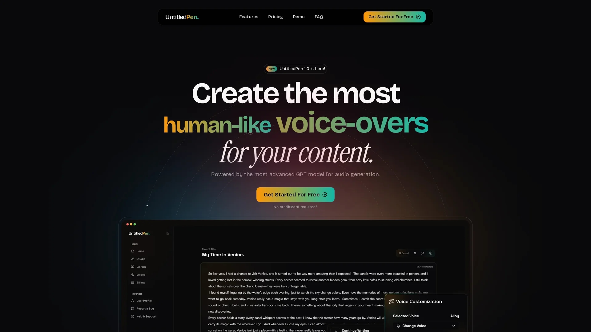 untitledpen homepage