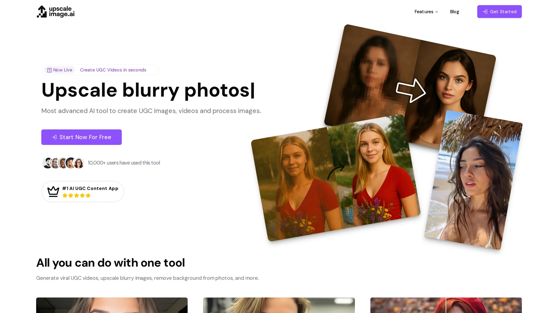 upscaleimage-ai homepage